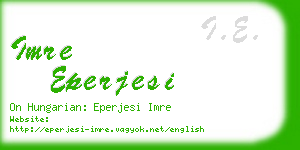 imre eperjesi business card